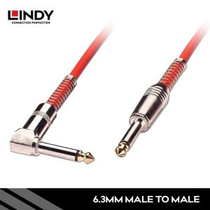 KABEL AUDIO 6.3MM MONO 90 DEGREE, MERAH, 10M