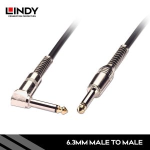 KABEL AUDIO 6.3MM MONO 90 DEGREE, HITAM, 10M