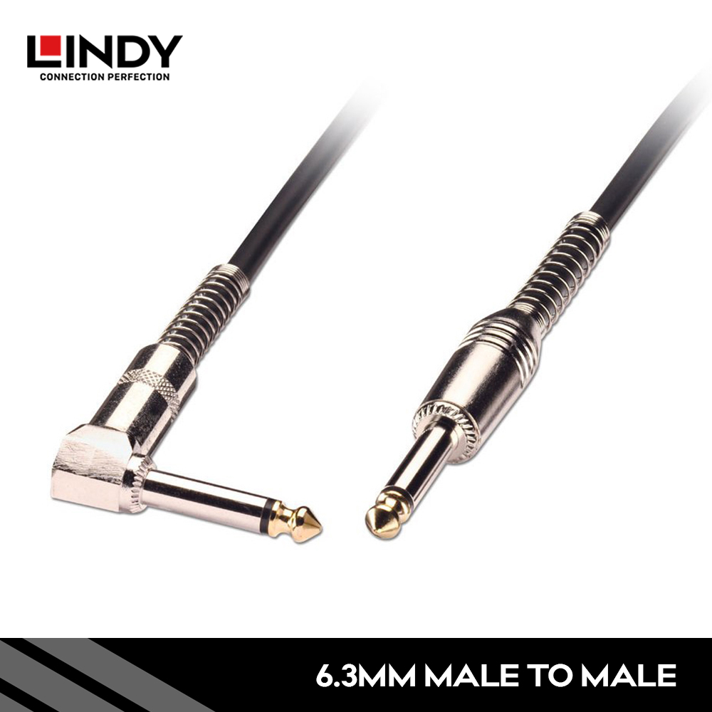 KABEL AUDIO 6.3MM MONO 90 DEGREE, HITAM, 10M