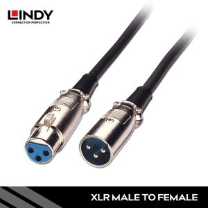 KABEL XLR MICROFON, HITAM, 1.5M