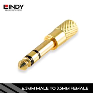 Adapter 6.3MM to 3.5MM Stereo, Gold