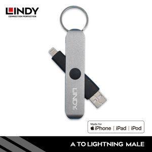 KEYCHAIN APPLE, TYPE A TO LIGHTNING MFI CERTIFIED, SPACE GREY