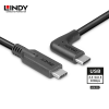 Kabel USB 3.2 Gen 2,Type C to Type C, 0.5M, Right Angle 90 Degree - Image 3