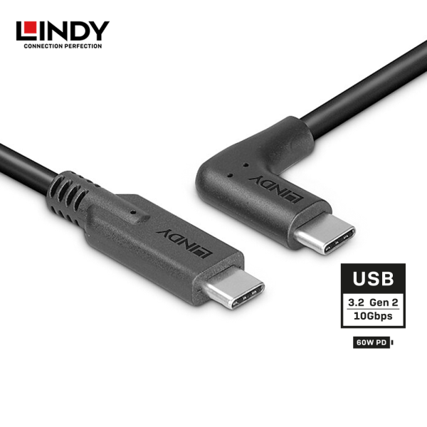 Kabel USB 3.2 Gen 2,Type C to Type C, 1.5M, Right Angle 90 Degree - Image 3