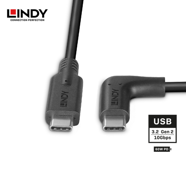 Kabel USB 3.2 Gen 2,Type C to Type C, 1.5M, Right Angle 90 Degree - Image 4
