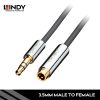 KABEL AUDIO EXTENSION 3.5MM, CROMO, 3M