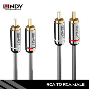 KABEL AUDIO DUAL PHONO RCA, CROMO, 1M