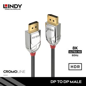 Kabel DisplayPort 1.4, DisplayPort to DisplayPort, Cromo, 2M