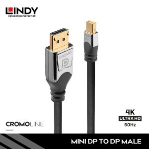 Kabel Displayport 1.3, Mini Displayport to Displayport, Cromo, 3M