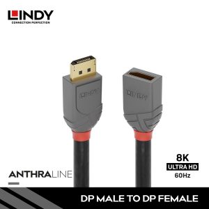 KABEL EXTENSION DISPLAYPORT 1.4, DISPLAYPORT TO DISPLAYPORT, ANTHRA 3M