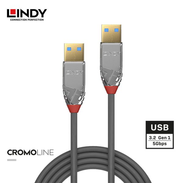 Kabel USB 3.2 Gen 1, Type A to Type A, Cromo, 1M - Image 2
