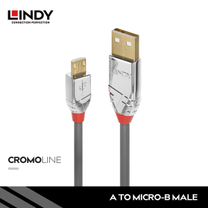 Kabel USB 2.0, Type A to Micro-B, Cromo, 0.5M