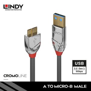 KABEL USB 3.2 GEN 1, TYPE A TO MICRO-B, CROMO, 2M