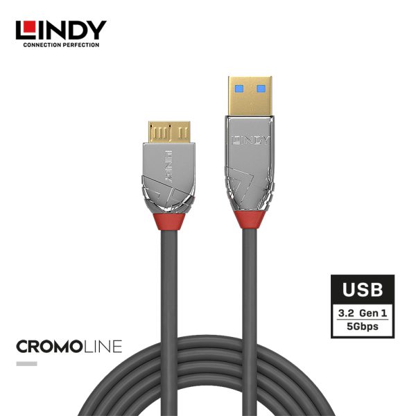KABEL USB 3.2 GEN 1, TYPE A TO MICRO-B, CROMO, 2M - Image 2