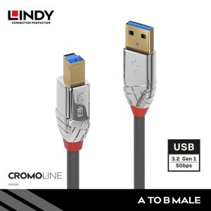 KABEL USB 3.2 GEN 1, TYPE A TO TYPE B, CROMO, 2M