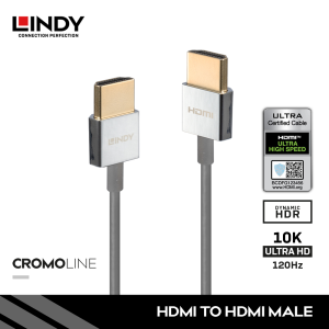 Kabel Slim HDMI 2.1 Ultra High Speed, HDMI to HDMI, Cromo, 1M