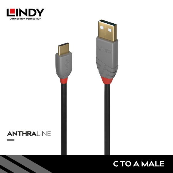 KABEL USB 2.0, TYPE C TO A, ANTHRA, 0.5M