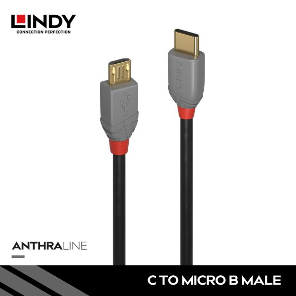 KABEL USB 2.0, TYPE C TO MICRO-B, ANTHRA, 1M