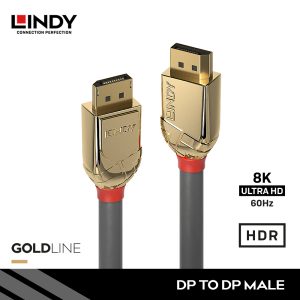 Kabel DisplayPort1.4, DisplayPort to DisplayPort, Gold 2M