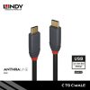 Kabel USB 3.2 GEN 2X2, Type C to Type C, PD 5A, Anthra 1.5M