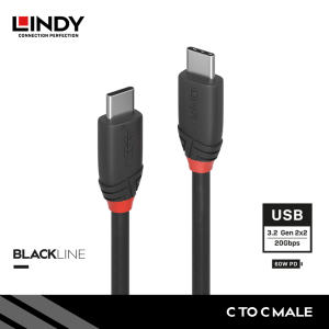 Kabel USB 3.2 Gen 2X2, Type C to Type C, Black, 1.5M