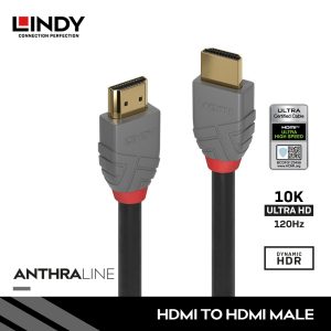 Kabel HDMI Ultra High Speed, HDMI to HDMI, Anthra, 1M