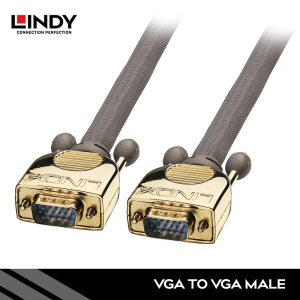 KABEL VGA, VGA TO VGA, GOLD, 5M