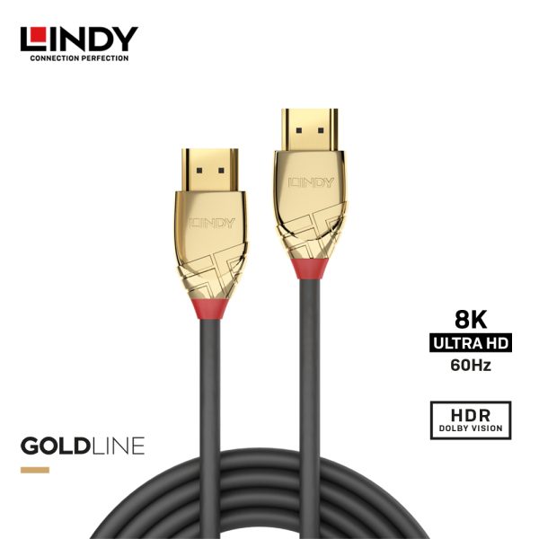 KABEL HDMI 2.0 HIGH SPEED, HDMI TO HDMI, GOLD 3M - Image 2
