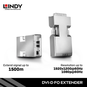 Extender DVI-D Single Link via Fiber Optic, 1500M