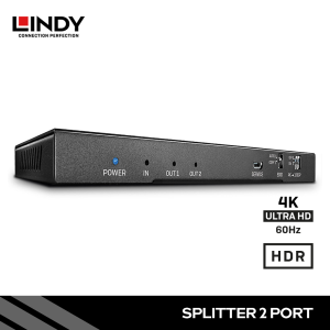 Spliiter HDMI, 2 Port, 18G, 4K, dengan Audio & Downscaling