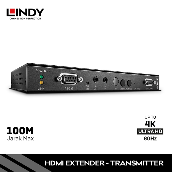 Extender 100M Over IP HDMI 4K & USB - Transmitter
