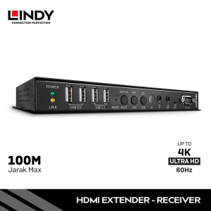 Extender 100M Over IP HDMI 4K & USB - Receiver
