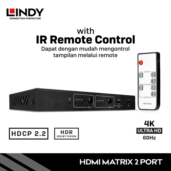 Matrix HDMI 18G & Audio, 2 Port