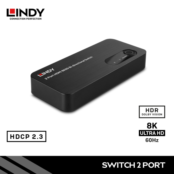Switch HDMI 2.1, 2 Port, 40G, 8K, Two-Way