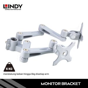 BRACKET ARM MONITOR, ADJUSTABLE, DUAL