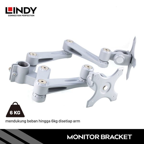 BRACKET ARM MONITOR, ADJUSTABLE, DUAL