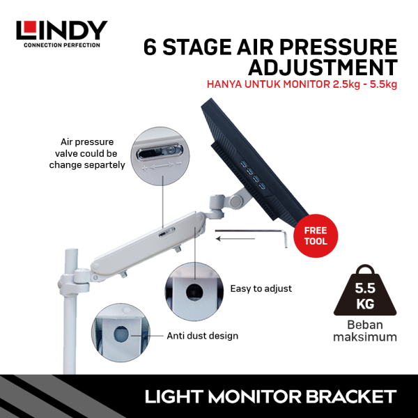 Bracket Arm Monitor, Gas Spring