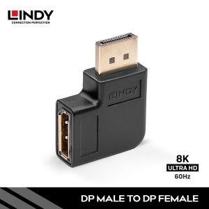 Adapter DisplayPort 1.4, DisplayPort to DisplayPort, Left Angle 90 degree