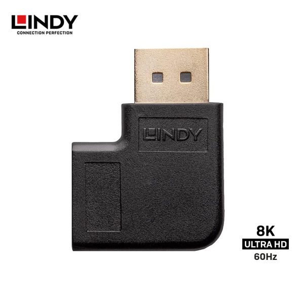Adapter DisplayPort 1.4, DisplayPort to DisplayPort, Left Angle 90 degree - Image 2