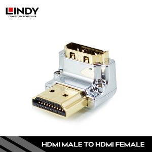 Adapter HDMI 2.0 High Speed, HDMI to HDMI, Cromo, Down Angle 90 Degree
