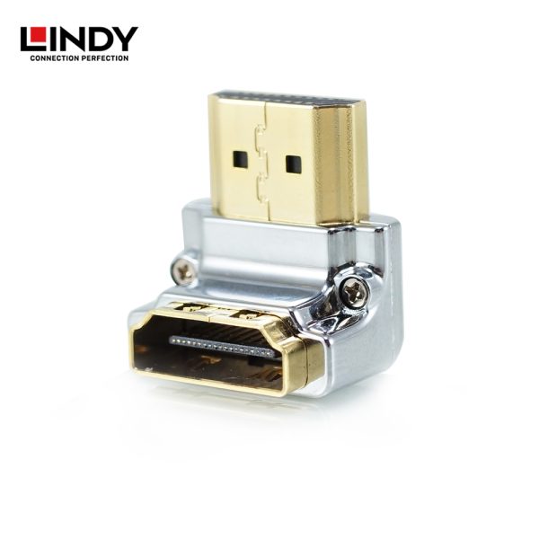 Adapter HDMI 2.0 High Speed, HDMI to HDMI, Cromo, Down Angle 90 Degree - Image 2