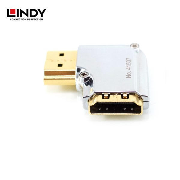 ADAPTER HDMI 2.0 HIGH SPEED, HDMI TO HDMI, CROMO, RIGHT ANGLE 90 DEGREE - Image 2