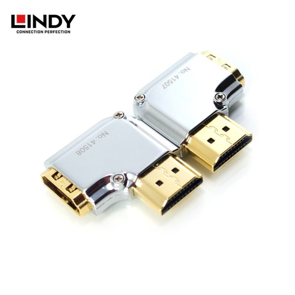 ADAPTER HDMI 2.0 HIGH SPEED, HDMI TO HDMI, CROMO, RIGHT ANGLE 90 DEGREE - Image 3
