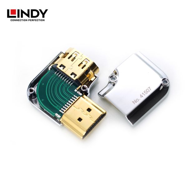 ADAPTER HDMI 2.0 HIGH SPEED, HDMI TO HDMI, CROMO, RIGHT ANGLE 90 DEGREE - Image 5