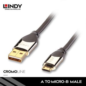 KABEL USB 2.0, TYPE A TO MICRO-B, CROMO, 0.5M