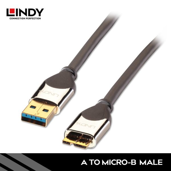 KABEL USB 3.0, TYPE A TO MICRO-B, CROMO, 2M