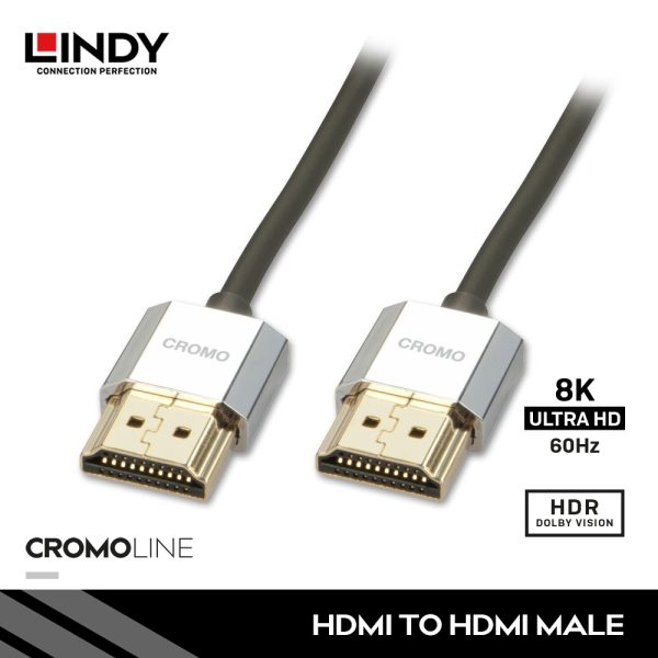 Kabel Slim HDMI High Speed, HDMI to HDMI, Cromo, 0.3M