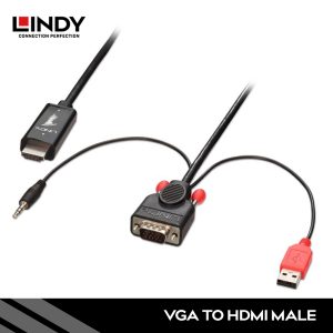 KABEL ADAPTER VGA, VGA DENGAN AUDIO DAN USB TO HDMI, 1M