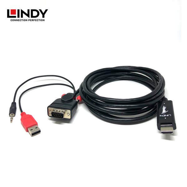 KABEL ADAPTER VGA, VGA DENGAN AUDIO DAN USB TO HDMI, 1M - Image 2