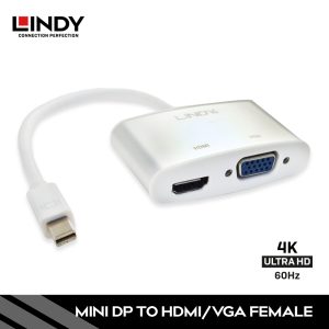 CONVERTER MINI DISPLAYPORT TO HDMI/VGA, AKTIF